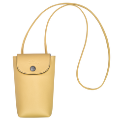 Le Pliage Xtra Telefoonhoesje met leren veter , Tarwegeel - Leder
