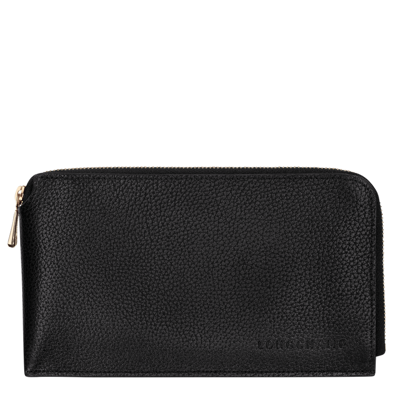 Le Foulonn&eacute; Pouch , Black - Leather  - View 1 of  2