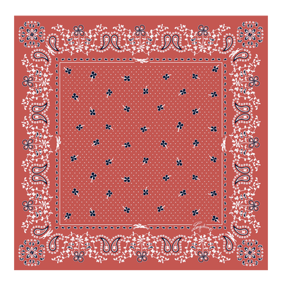 French Bandana シルクスカーフ50 , コーラル - シルク