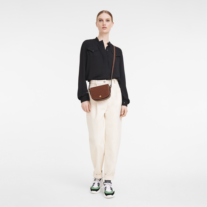 Épure Sac bandoulière XS, Brun