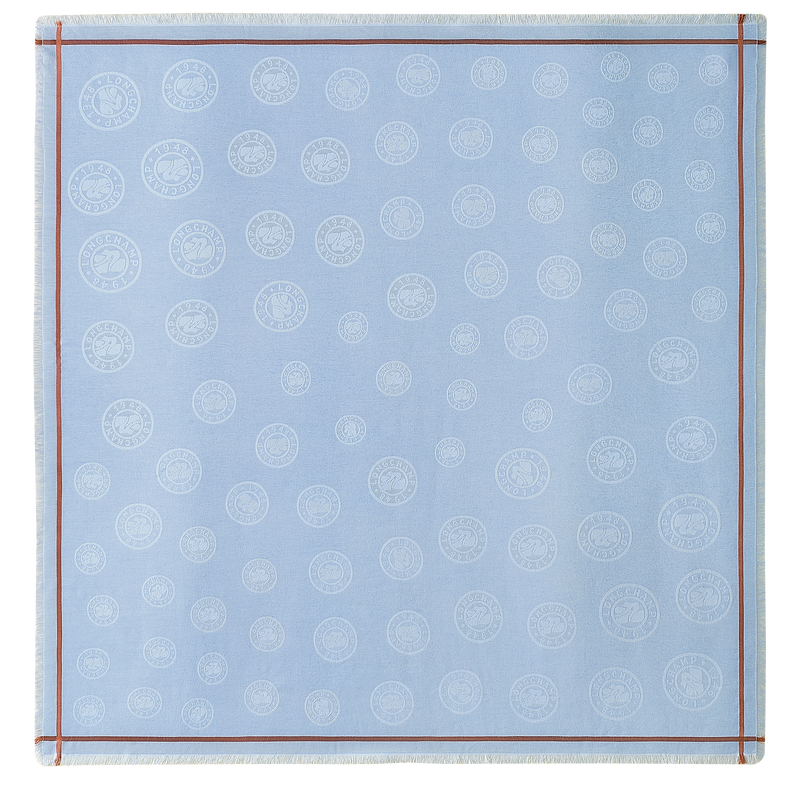 ロンシャン メダル ストール 120X120cm , スカイブルー - その他  - ビュー 1: 2
