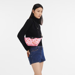 Le Pliage 系列 斜背袋 XS , 粉紅色 - 帆布