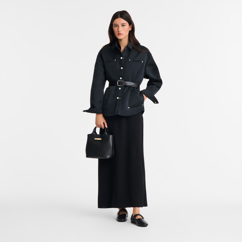 Borsa con manico S Le Roseau , Pelle - Nero  - View 2 of  7