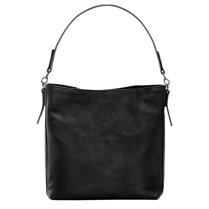 Sac porté épaule M Longchamp 3D , Cuir - Noir  - Vue 4 de 6