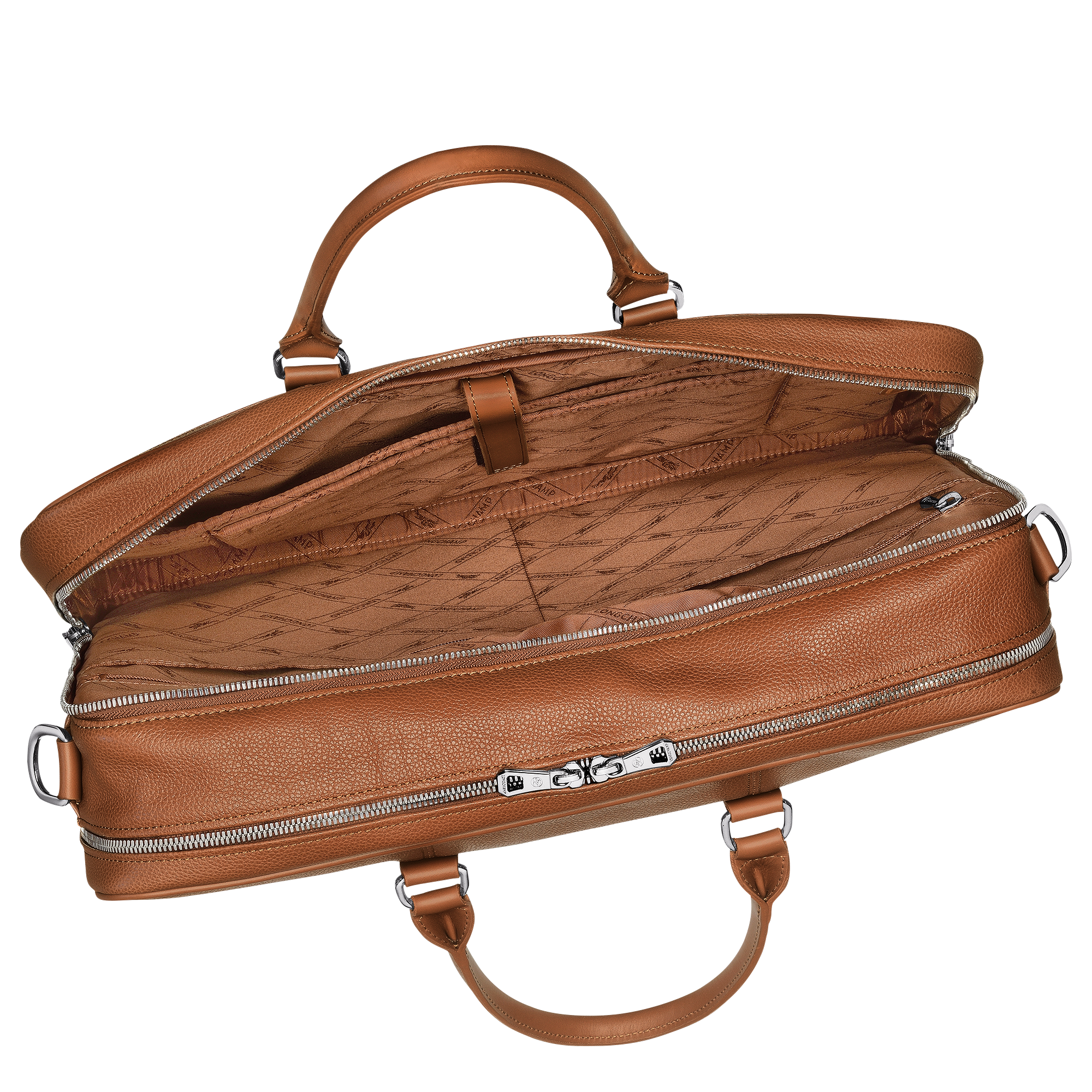 Le Foulonné Briefcase L, Caramel