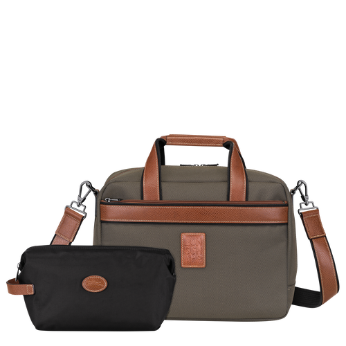 Reisetasche S Boxford , Recyceltes Canvas - Braun - Ansicht 5 von 5