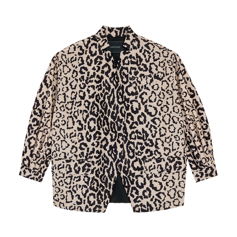 Jacket , Black/Beige - Printed taffeta  - View 1 of  1