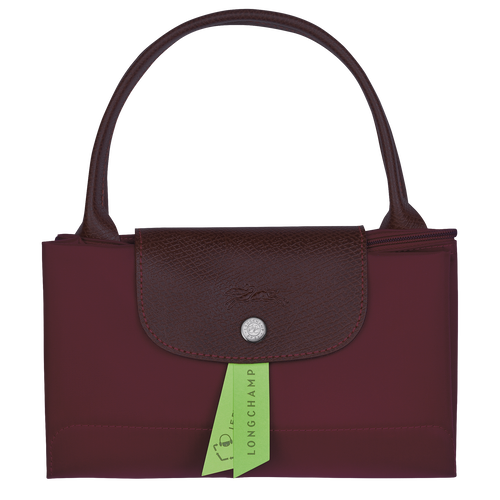 Le Pliage Green Top handle bag M, Burgundy