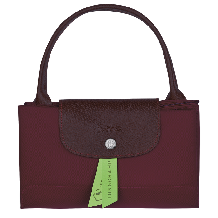 Le Pliage Green Handbag M, Burgundy