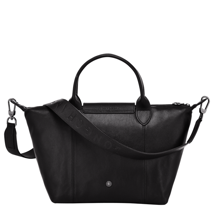 Le Pliage Cuir Top handle bag S, Black
