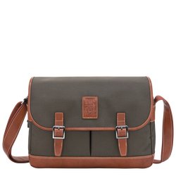 Boxford Crossbodytas L , Bruin - Gerecycled canvas