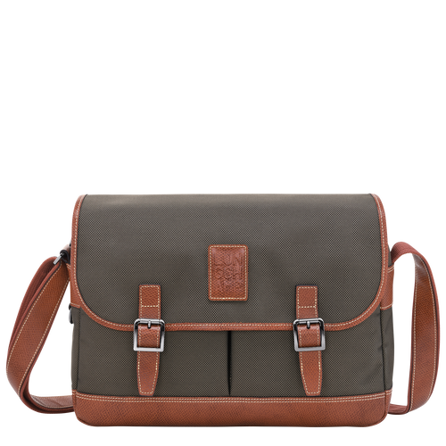 Boxford Crossbodytas L , Bruin - Gerecycled canvas - Weergave 1 van  4