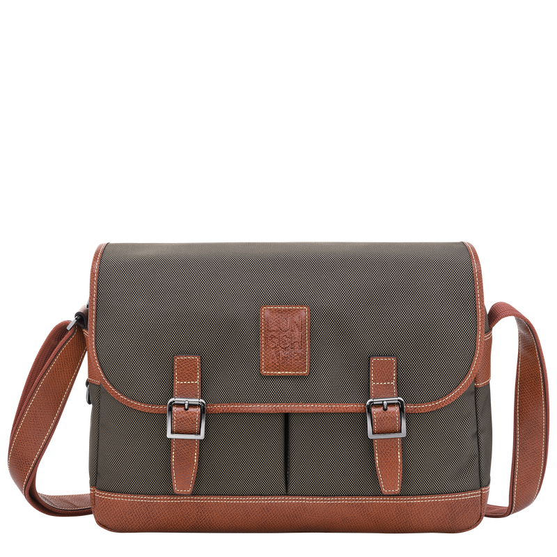 Boxford Crossbodytas L , Bruin - Gerecycled canvas  - Weergave 1 van  4