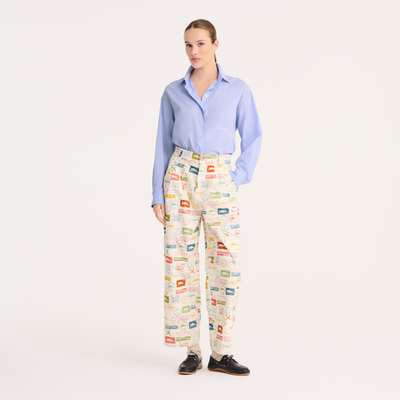Trousers , Lichen - Printed canvas