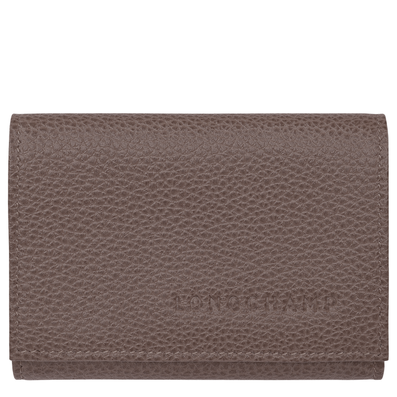 Le Foulonn&eacute; Compact wallet , Taupe - Leather  - View 1 of  3
