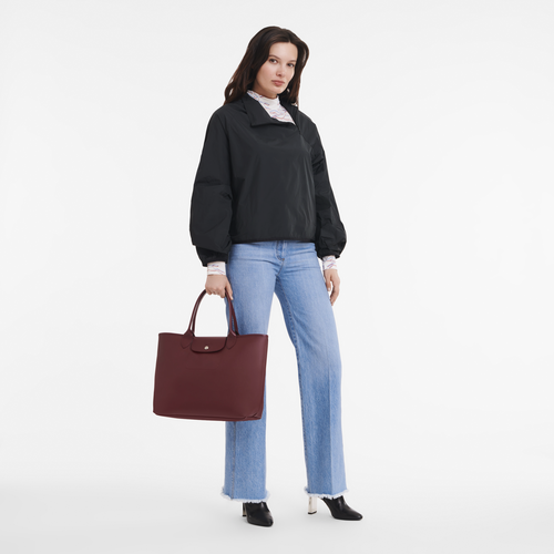 Le Pliage City Bolso con asa superior L , Tejido - Ciruela - Vista 2 de 4