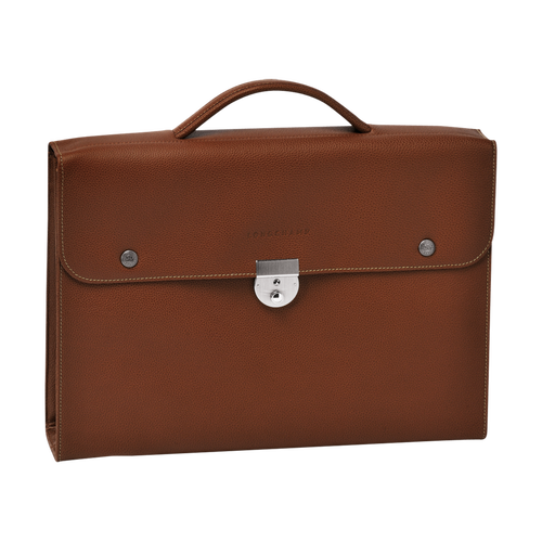 Briefcase M, Cognac View 1 of Briefcase M, Cognac, hi-res