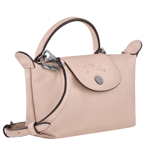 Le Pliage Xtra XS Pouch , Nude - Leather - View 3 of  6