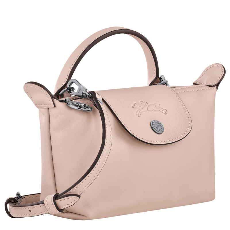 Le Pliage Xtra XS Pouch , Nude - Leather  - View 3 of  6