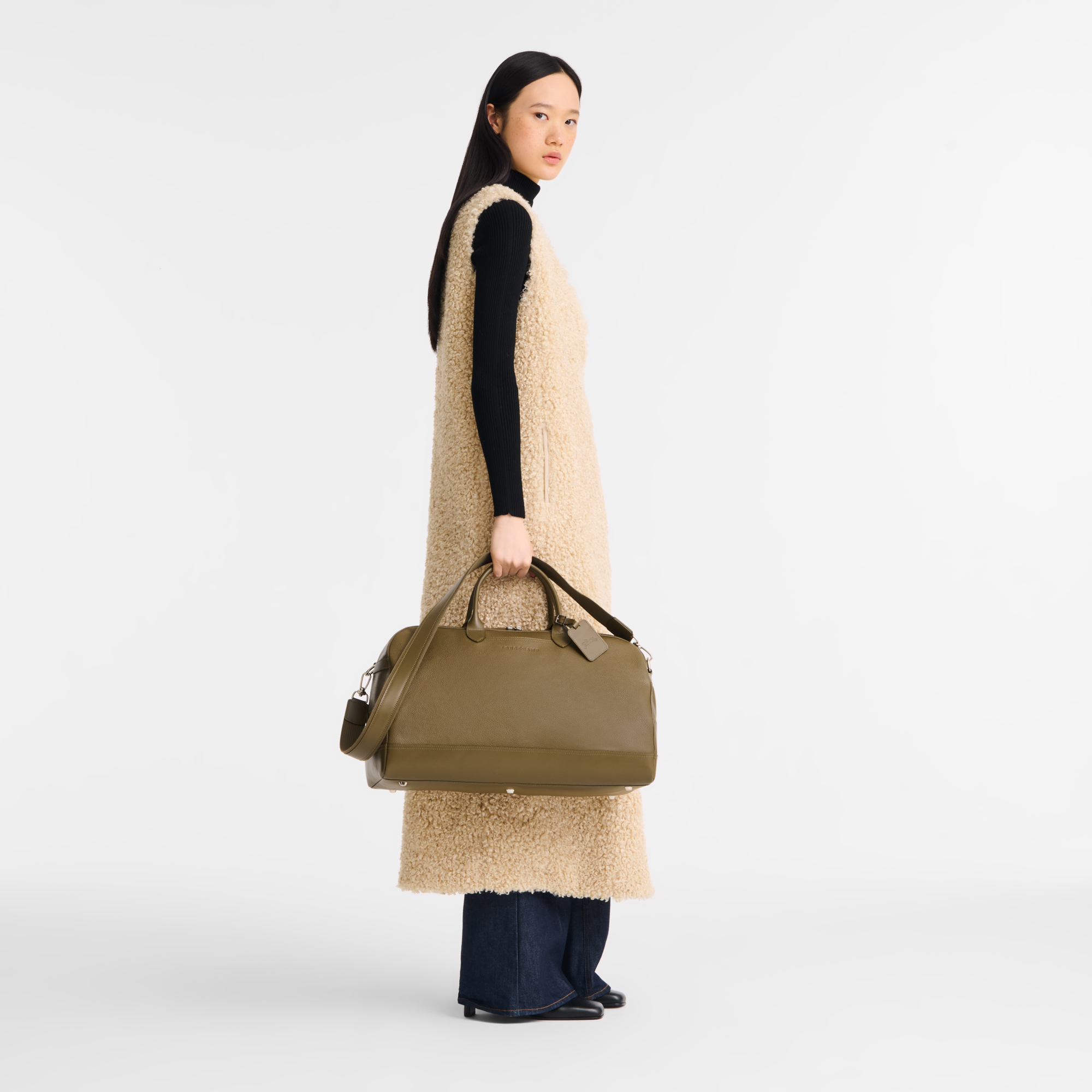 Le Foulonn&eacute; Travel bag L, Caper