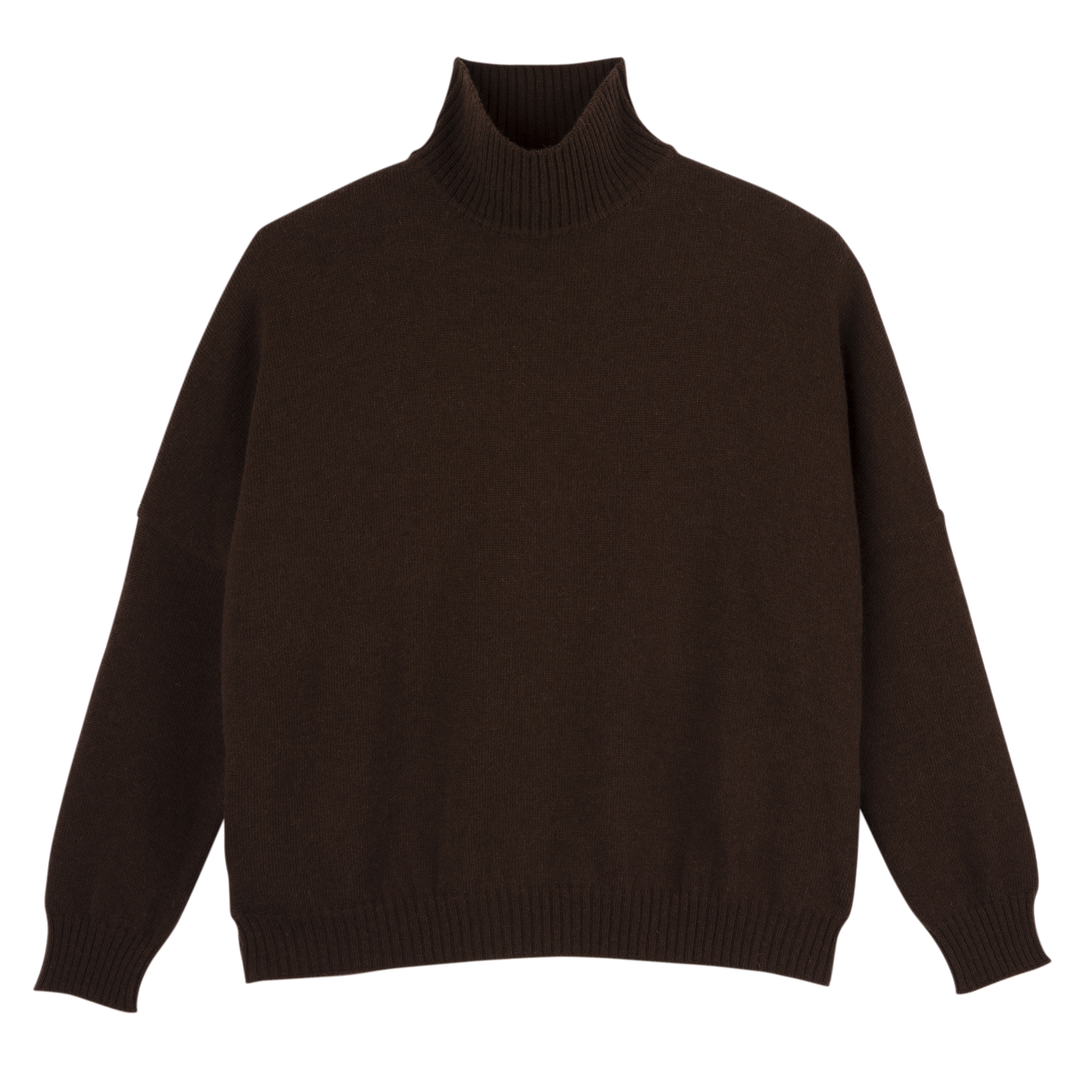 null High neck sweater, Coffee