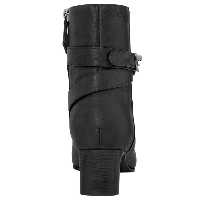 La Cavali&egrave;re Heeled booties , Black - Leather  - View 3 of  4