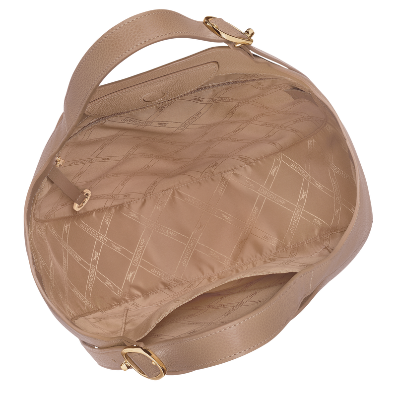 Le Foulonné XL Tote bag , Biscuit - Leather  - View 5 of 6