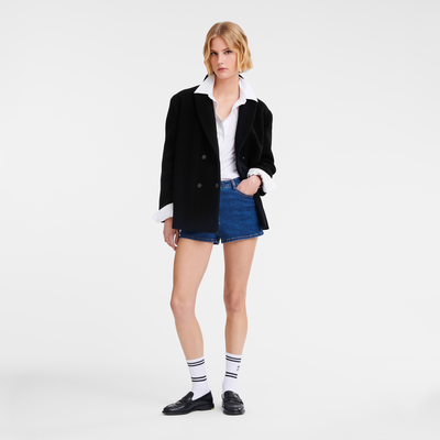 null Straight peacoat, Black