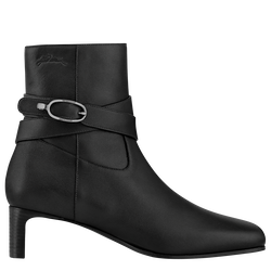 La Cavali&egrave;re Heeled booties , Black - Leather