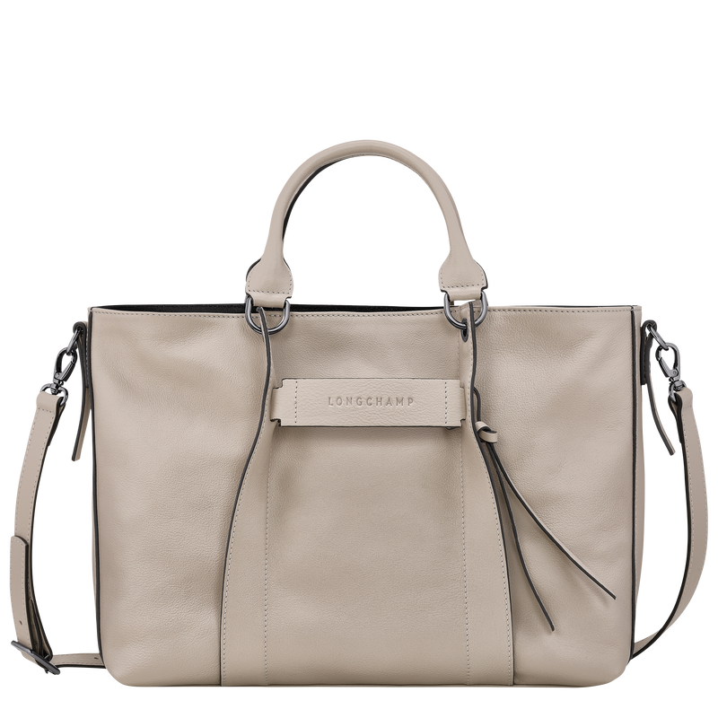 Sac &agrave; main L Longchamp 3D , Cuir - Argile  - Vue 1 de 5