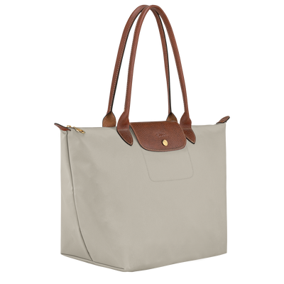 Le Pliage Original L Tote bag , Pebble - Recycled canvas