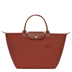 Le Pliage Green M Handbag , Chestnut - Recycled canvas