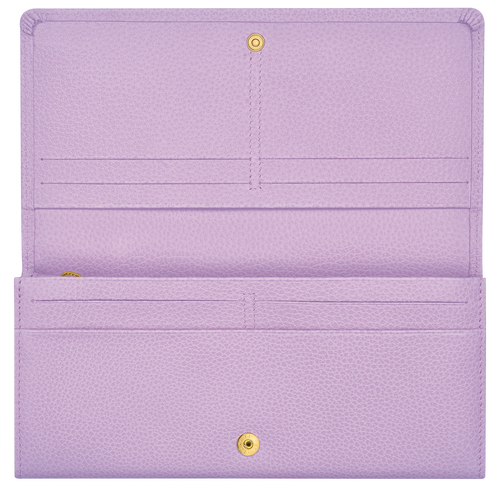 Le Foulonné Long continental wallet, Lilac