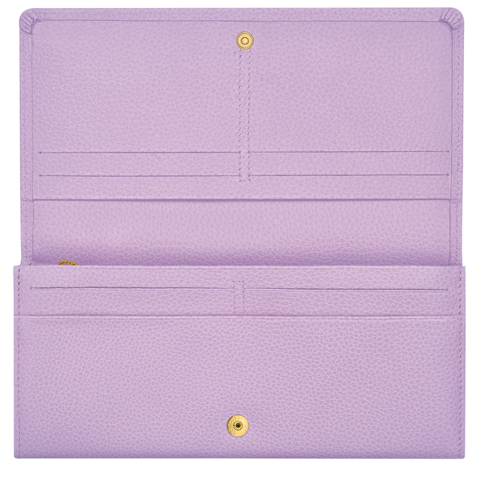 Le Foulonné Long continental wallet, Lilac