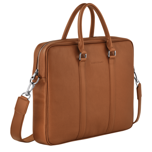 Le Foulonné S Briefcase , Caramel - Leather - View 3 of  5