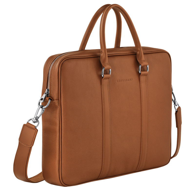 Le Foulonné S Briefcase , Caramel - Leather  - View 3 of  5