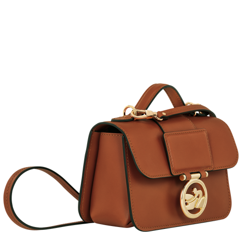 Box-Trot XS Crossbody bag , Cognac - Leather - View 3 of 6