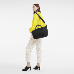 Le Pliage Xtra Bolso con asa superior L , Cuero - Negro