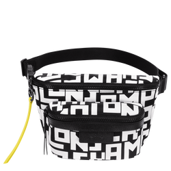Sac banane M Le Pliage LGP , Toile - Noir/Blanc