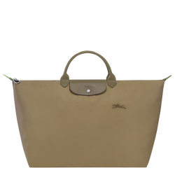 Le Pliage Green L Travel bag , Artichoke - Recycled canvas