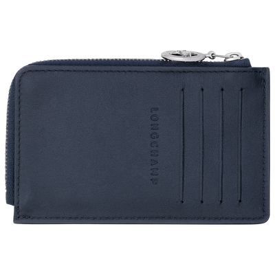 Le Pliage Xtra Card holder , Navy - Leather