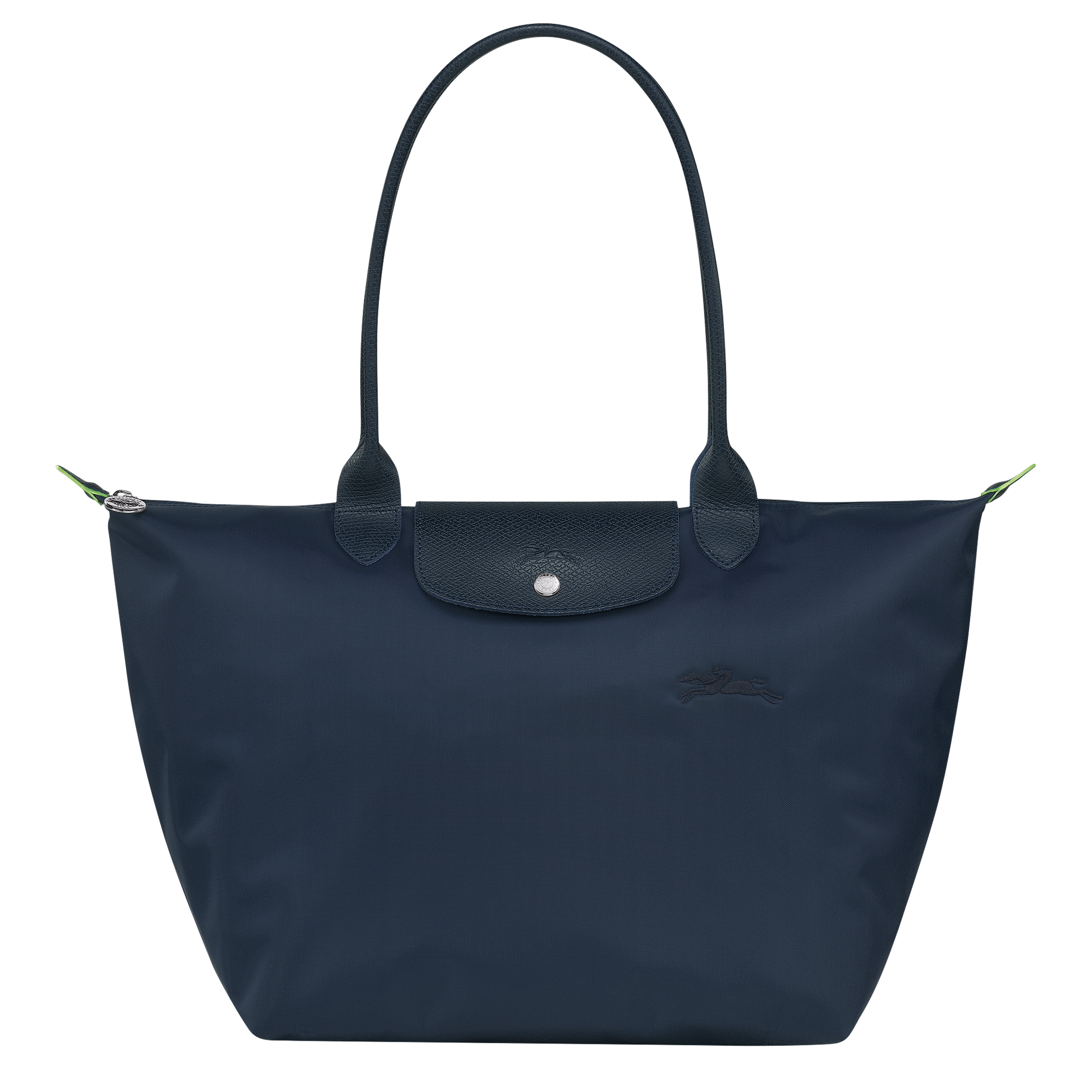 Le Pliage Green L Tote bag Navy - Recycled canvas (L1899919P68