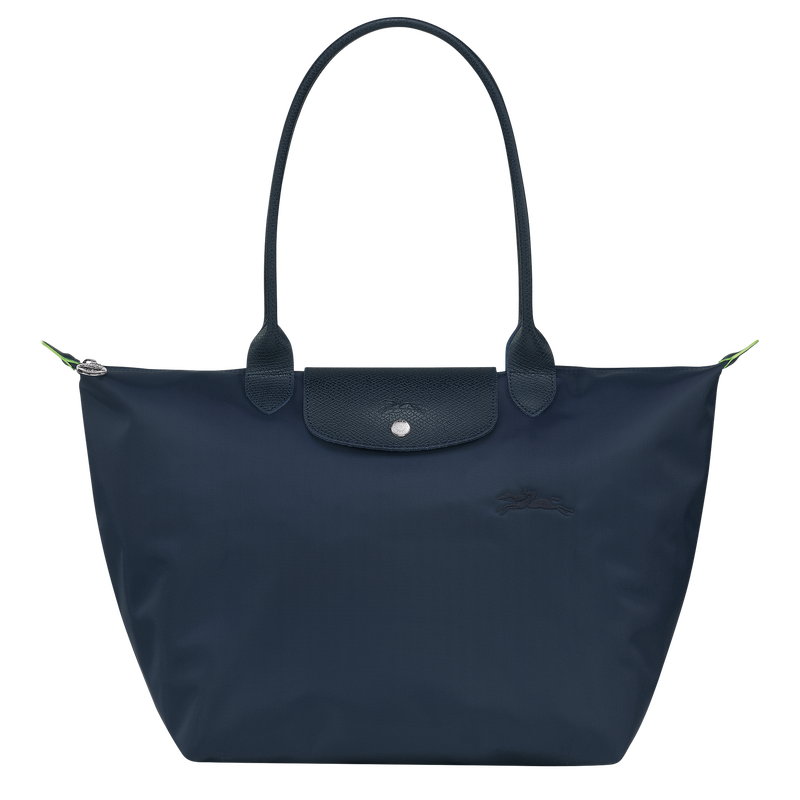 Le Pliage Green L Tote bag , Navy - Recycled canvas  - View 1 of 5