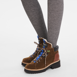 Le Pliage baroudeuse Boots , Tobacco - Leather