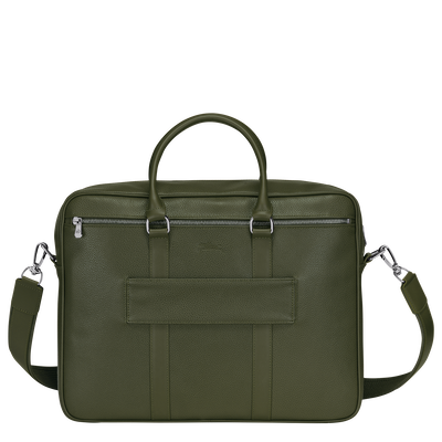 Le Foulonné Briefcase M, Khaki