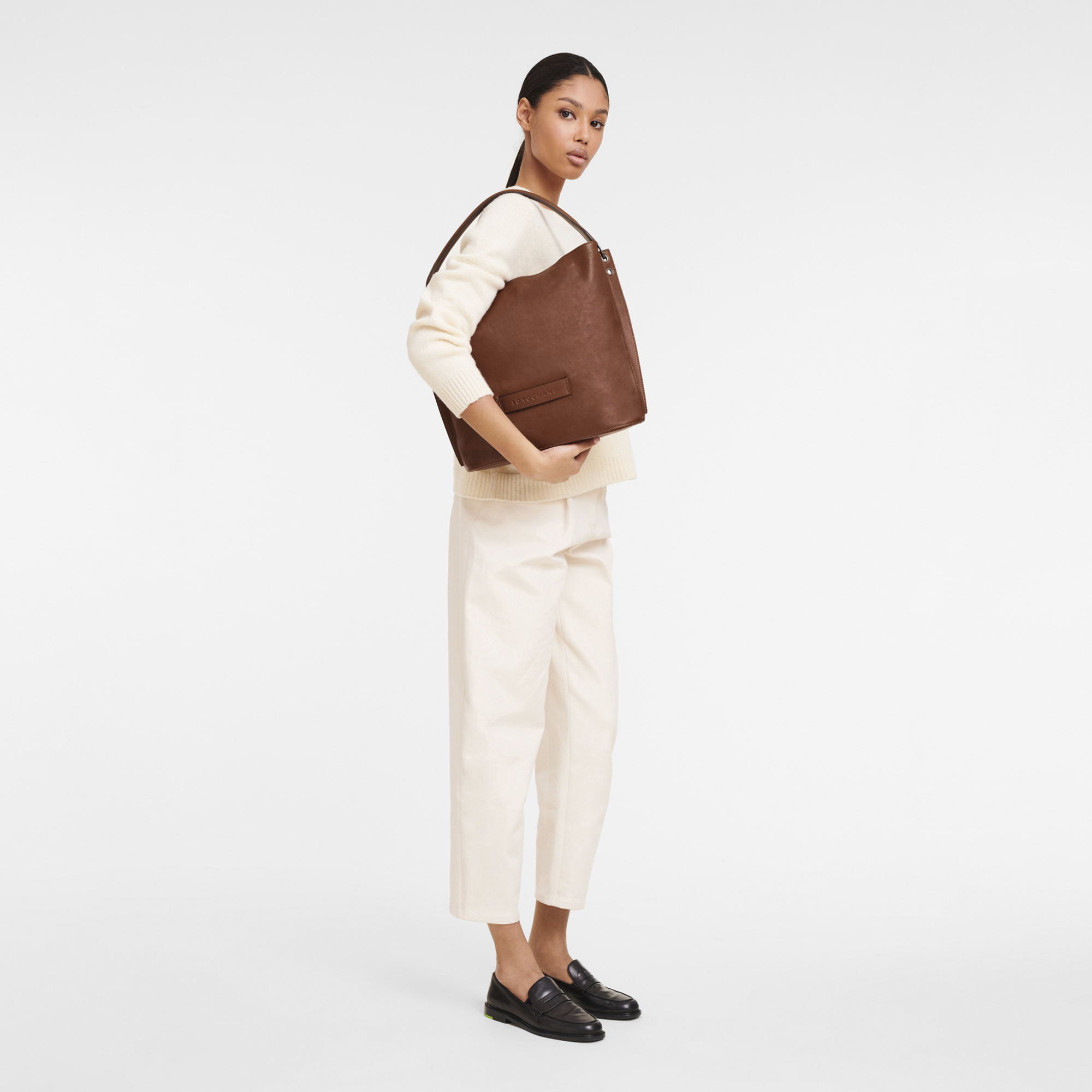 Shoulder bag Longchamp 3D Cognac 