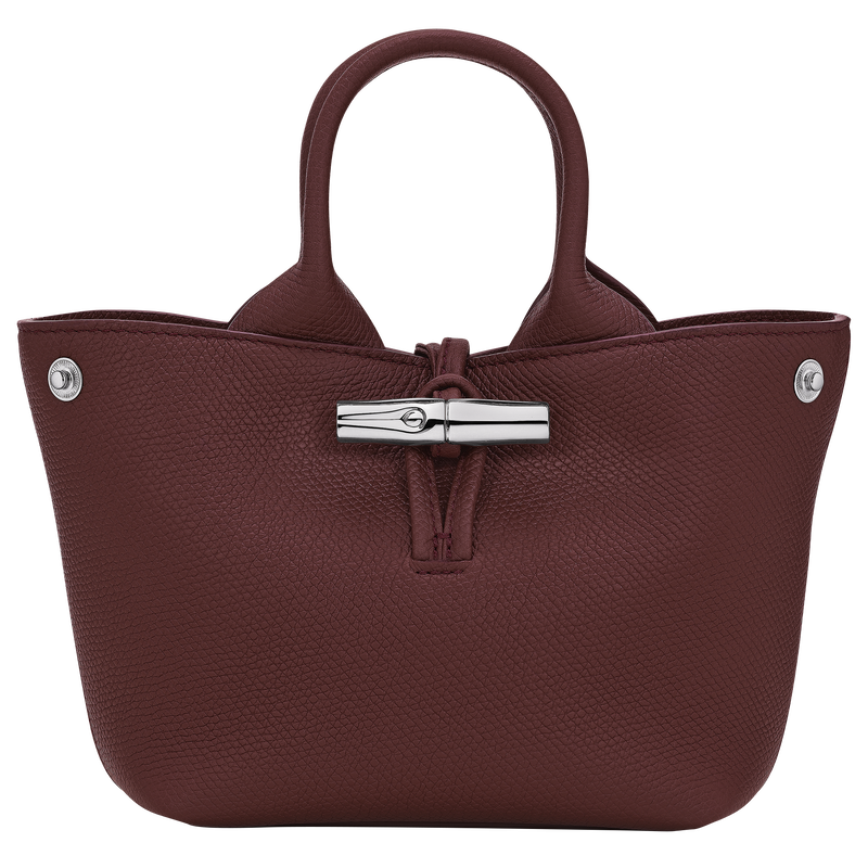 Le Roseau Bolso con asa superior XS , Cuero - Burdeos  - Vista 4 de 6
