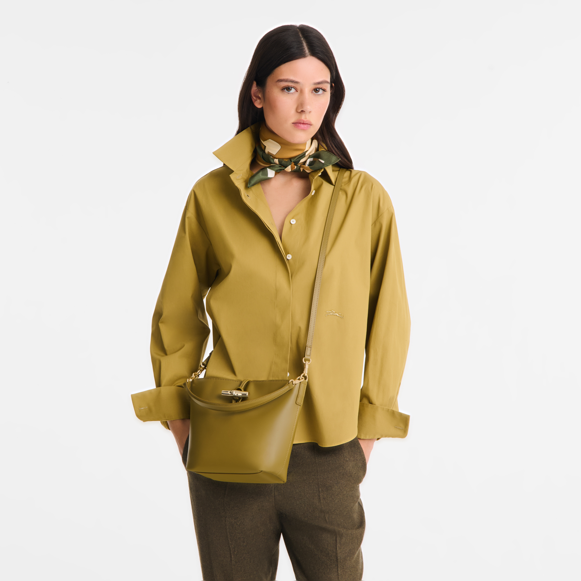 Le Roseau Bucket bag XS, Olive