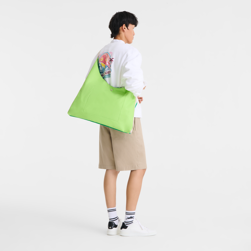 Sac port&eacute; &eacute;paule Re-Play , Toile - Vert/Vert Lumi&egrave;re  - Vue 5 de 5