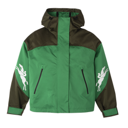 短身外套大衣 , 卡其色/綠色 - 技術帆布